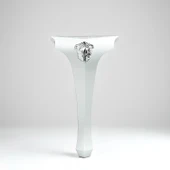 Lukens Beyaz Gümüş Sehpa Masa Ayakları 40 cm Plastik Ayak Mobilya Zigon Çay Orta Sehpası Ayağı Sehpa - 4