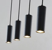 MYLİGHTS  MODERN SPOR  LED AVİZE  SİYAH  GÜN IŞIĞI LED AMPULLÜ MARKA LEDLİ - 1