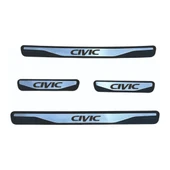 Civic Kapı Eşiği 2006-2011 New Krom Kapı Eşiği 4 Parça Paslanmaz Çelik - 1