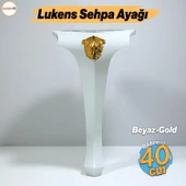 Lukens Sehpa Masa Ayakları 40 cm Beyaz Plastik Ayak Mobilya Zigon Çay Orta Sehpası Ayağı Sehpası - 1