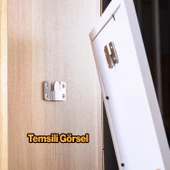 Metal (1 Çift Takım) Baza Başlık Mobilya Karyola Köşe Koltuk Birleştirme Sacı Saç Bağlama Braketi - 8