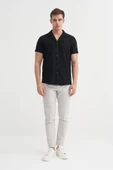 Cazador Örme Erkek K.Kol Gömlek Slim Fit Siyah 2000 - 3