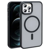 Apple iPhone 13 Pro Max Kılıf M-safe Şarj Özellikli Mat Arka Yüzey Zore Sio Kapak - 1