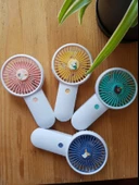 Şarjli Mini El Fanı Masa Fanı Soğutucu Masa Üstü Vantilatör Usb Stantlı Cep Telefonu Tutucu Turuncu - 4