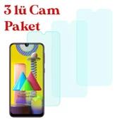 Samsung Galaxy A31 / M31 Uyumlu Temperli Kırılmaz Cam 3 Lü Set thumbnail 1