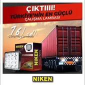 Niken 0520010201  Calısma Lambası 16 Ledli Kare - 1