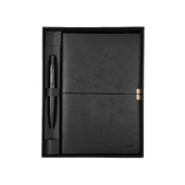 Scrikss A5 Toledo Siyah Defter & Tükenmez Mat Siyah Set - 1