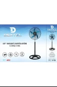 5 Metal Kanatlı Soğutucu Vantilatör pervane 3 Kademe Hız Kontrol 18"inch - 80w - 5