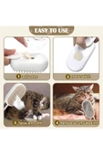 Yumuşak Silikonlu Saplı Buharlı Kedi Tarağı, Buharlı Kedi & Köpek Yıkama Fırçası Tarağı - 4