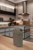 Mini Çöp Kovası, Mutfak, Banyo, Tuvalet, Ofis Çöp Kutusu Gri - 10