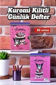 Kuromi Kilitli Defter 80 Yaprak Pembe- 14 X 20 - 1