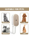 Yumuşak Silikonlu Saplı Buharlı Kedi Tarağı, Buharlı Kedi & Köpek Yıkama Fırçası Tarağı - 6
