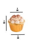 25 Adet Muffin-Cupcake Kalıbı Yağ Geçirmez Pişirme Kalıpları Doğum Günü, Düğün, Noel için (Altın) - 7