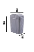 Mini Çöp Kovası, Mutfak, Banyo, Tuvalet, Ofis Çöp Kutusu Gri - 7