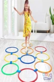 Seksek Aktivite Halkaları 10'Lu (Duyusal Eğitim Çemberleri Atlama Seti) - 3