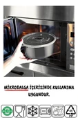 Mikrodalga Ve Difrizde Kullanılabilen Saklama Kabı Seti Yuvarlak 6'lı Antrasit - 2