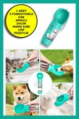 Kedi Köpek Evcil Hayvan Portatif Çok Amaçlı Suluk ve Mama Kabı - 300 ml + 150 ml - 9