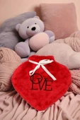 Hediyelik Kalpli Peluş Sıcak Su Torbası - Love, Termofor Sıcak Su Torbası Kırmızı - 3