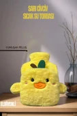 Sarı Civciv Sıcak Su Torbası Yumuşak Peluş Hediyelik - 1