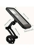 360 Derece Dönebilir Su Geçirmez Telefon Tutacağı Motosiklet, Bisiklet,  Atv  Koluna Takılabilen - 5