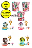 3 Adet Taşınabilir Dollhouse Sürpriz Paket - 1