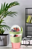 4 ADET Diyet & Kahvaltı için Çatal & Kaşıklı Kapaklı Yoğurt Müsli Salata Meyve Saklama Kabı - 600 ml - 5