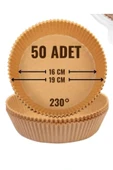 50 Adet Tek Kullanımlık Pişirme Kağıdı Yuvarlak Tabak Model - 6
