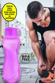 Waterfresh 1500 ml Matara Okul Işyeri Spor Salonu Için Uygun & Su Şişesi & Suluk - Mor - 1