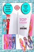 Topmodel – 40 Sayfa Tasarım Defteri Boyama Seti, - 1