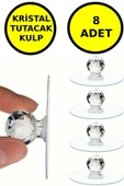 8 Adet Çok Amaçlı Yapışkan Kristal Tutacak Kulp - 1