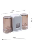 1 Set Fayansa Duvara Yapışabilen 2 Kupalı Steril Otomatik Diş Macunluk Montaj Gerektirmeyen - 5