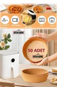 50 Adet Tek Kullanımlık Pişirme Kağıdı Yuvarlak Tabak Model - 1