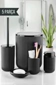 5 Parça Banyo Seti Siyah - 1