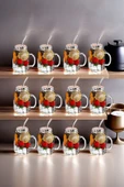 12'li Kavanoz Bardak 12'li Pipet Hediyeli Set Model Kokteyl Soğuk Kahve Meşrubat Bardak Seti 350 ml - 2