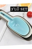 2 Adet 8 LT 3'lü Kürek Hediyeli Kedi Köpek Kuru Mama Kum Saklama Kabı Kutusu Seti - 3