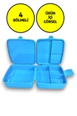 Premium Beslenme Kutusu 4 Bölmeli Space Party Mavi - 3