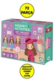 Manyetik Parçalı Eğitici Eğlendirici Kız Giydirme Kombin Yapma Aktivite Oyun Seti - 72 Parça - 1