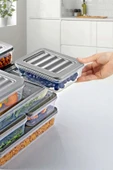 2 Li Set Freshbox Mikrodalga Ve Difrize Uygun Saklama Kabı Gri - 3
