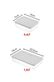 6'lı Set Freshbox Mikrodalga Ve Difrize Uygun Saklama Kabı Set 2 - X2 1,2 Lt / X4 0,6 Lt Krem - 7