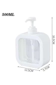 1 Adet Mimoza Şeffaf Sıvı Sabunluk - Beyaz - 16 cm - 6