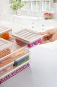 6'lı Set Freshbox Mikrodalga Ve Difrize Uygun Saklama Kabı Set 2 - X2 1,2 Lt / X4 0,6 Lt Krem - 2