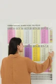 100x100cm Statik Kağıt Renkli Çarpım Tablosu - 2