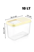 2'li Set 10 Lt Kolay Kayar Kapaklı Etiketli Multibox Patates & Soğan Saklama Kabı - 3