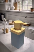 1 Adet Akrilik Sıvı Sabunluk Mutfak Banyo Sabunluk Seti- 400 ml Gri - 4