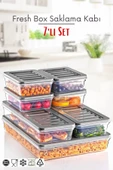 7'li Set Freshbox Mikroldaga Ve Difrize Uygun Saklama Kabı Gri - 1