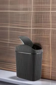 6 Lt Çöp Kovası, Mutfak, Banyo, Tuvalet, Ofis Çöp Kutusu Siyah - 3