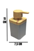 1 Adet Akrilik Sıvı Sabunluk Mutfak Banyo Sabunluk Seti- 400 ml Kahverengi - 5