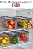 8'li Kapaklı Kulplu Süzgeçli Dolap içi Düzenleyici Organizer - 1