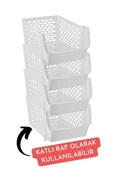 4'lü Üst Üste Eklenebilir Banyo Mutfak Rafı - 3