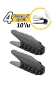 Siyah Ayarlanabilir 4 Kademeli Ayakkabı Rampası 10'lu Set - 1
